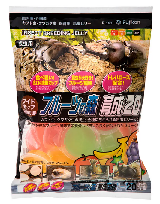 昆虫ゼリー：ワイドカップ　フルーツの森　育成２０（フジコン）
